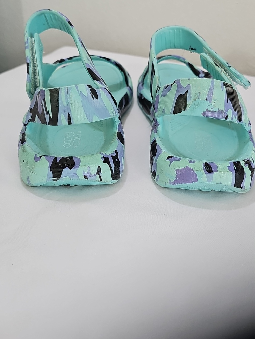 Ocean + Coast Minty Aqua Tie Dye Sandals Size 8 Womens Brands - Picture 11 of 14